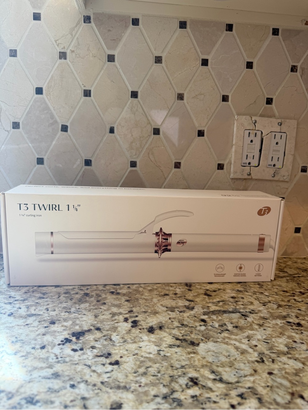 T3 Twirl 1¼" Curling Iron - White with Rose Gold Trim